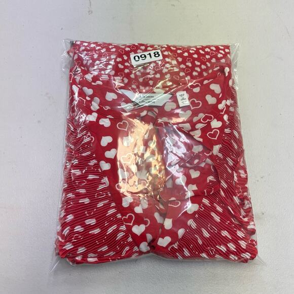 & Other Stories 2 of Hearts red white hearts dress ruffle neck line size 6 - Picture 16 of 16